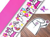PXQ00250 - 1 Listón Estampado + 1 Listón Unicolor + 1 Resina para Moño