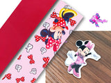 PXQ00451 - 1 Listón Estampado + 1 Listón Unicolor + 1 Resina para Moño