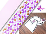 PXQ00251 - 1 Listón Estampado + 1 Listón Unicolor + 1 Resina para Moño