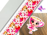 PXQ00051 - 1 Listón Estampado + 1 Listón Unicolor + 1 Resina para Moño