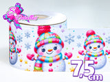 LBP27478 - Listón Estampado de 7,5 cm - Navidad (por metro)