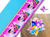 PXQ00053 - 1 Listón Estampado + 1 Listón Unicolor + 1 Resina para Moño