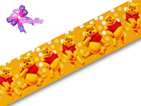 LBP06057 - Listón Impreso de 5,0 cm - Winnie pooh (por metro)