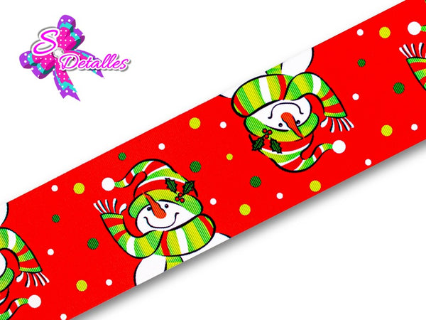 LBP27451 - Listón Estampado de 7,5 cm - Navidad (por metro)