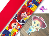 PXQ00254 - 1 Listón Estampado + 1 Listón Unicolor + 1 Resina para Moño