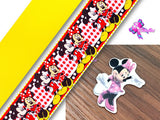 PXQ00454 - 1 Listón Estampado + 1 Listón Unicolor + 1 Resina para Moño