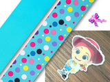 PXQ00256 - 1 Listón Estampado + 1 Listón Unicolor + 1 Resina para Moño