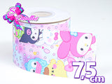 LBP07256 - Listón Estampado de 7,5 cm - My Melody (por tira)