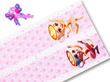 PXQ00050 - 1 Listón Estampado + 1 Listón Unicolor + 1 Resina para Moño