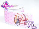 PXQ00050 - 1 Listón Estampado + 1 Listón Unicolor + 1 Resina para Moño