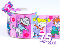 LBP07437 - Listón Impreso de 7,5 cm - Rugrats (por metro)