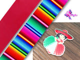PXQ00605 - 1 Listón Estampado + 1 Listón Unicolor + 1 Resina para Moño