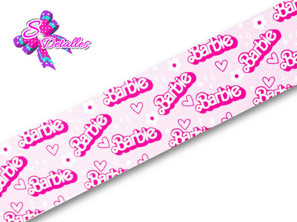 LBP06002 - Listón Impreso de 5,0 cm - Barbie (por metro)