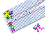 LBP07420 - Listón Estampado de 7,5 cm - Clases (Tira de 81 cm)