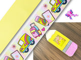 PAQ01180 - 1 Listón Estampado + 1 Listón Unicolor + 1 Shaker Grande para Moño