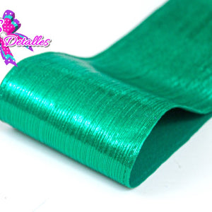 LBM07003 - Listón Metalico de 7,5 cm - Verde Bandera (por metro)