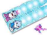 LBP07213 - Listón Estampado de 7,5 cm - Tenis Tralalero (Tira de 89 cm)