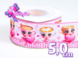 LBP06070 - Listón Estampado de 5,0 cm - Ballerina Capuchina (por metro)
