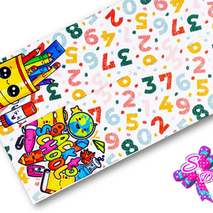 LBP07295 - Listón Estampado de 7,5 cm - Clases (Tira de 91 cm)