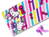 LBP07358 - Listón Estampado de 7,5 cm - Hello Kitty (Tira de 89 cm)