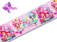 LBP07178 - Listón Impreso de 7,5 cm - Hadas (por metro)