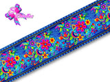 LBP07215 - Listón Estampado de 7,5 cm - Flores (por metro)