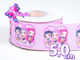 LBP06080 - Listón Estampado de 5,0 cm - Huntrix (por metro)