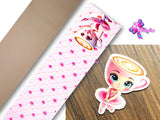 PXQ00067 - 1 Listón Estampado + 1 Listón Unicolor + 1 Resina para Moño