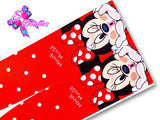 LBP07203 - Listón Estampado de 7,5 cm - Minnie (por tira de 1 metro)