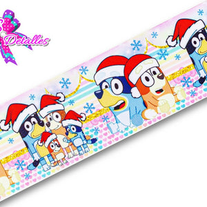 LBP27423 - Listón Estampado de 7,5 cm - Navidad (por metro)
