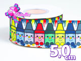 LBP06128 - Listón Estampado de 5,0 cm - Clases (por metro))