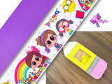 PAQ01181 - 1 Listón Estampado + 1 Listón Unicolor + 1 Shaker Grande para Moño