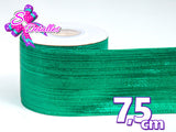 LBM07003 - Listón Metalico de 7,5 cm - Verde Bandera (por metro)