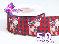 LBP26145 - Listón Estampado de 5,0 cm - Navidad (por metro)