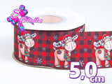 LBP26145 - Listón Estampado de 5,0 cm - Navidad (por metro)