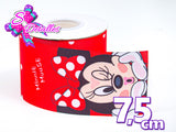 LBP07203 - Listón Estampado de 7,5 cm - Minnie (por tira de 1 metro)