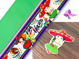 PXQ00470 - 1 Listón Estampado + 1 Listón Unicolor + 1 Resina para Moño