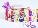 LBP06115 - Listón Impreso de 5,0 cm - Sailor Moon (por metro)