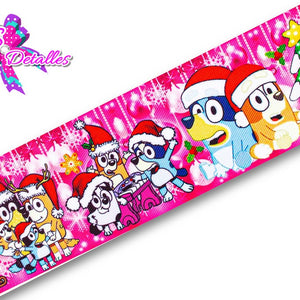 LBP27424 - Listón Estampado de 7,5 cm - Navidad (por metro)
