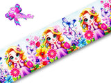 LBP07146 - Listón Estampado de 7,5 cm - Rapunzel (por metro)