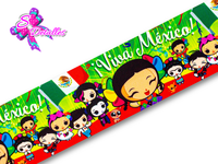 LBP07187 - Listón Impreso de 7,5 cm - Mexico (por metro)