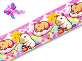 LBP07210 - Listón Estampado de 7,5 cm - Capibara (por metro)