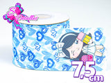 LBP07319 - Listón Estampado de 7,5 cm - Clases (por metro)