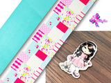 PXQ00479 - 1 Listón Estampado + 1 Listón Unicolor + 1 Resina para Moño