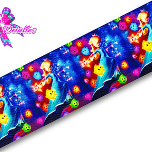 LBP07417 - Listón Estampado de 7,5 cm - Rosalina (por metro)