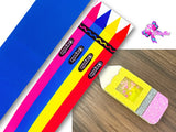 PAQ01182 - 1 Listón Estampado + 1 Listón Unicolor + 1 Shaker Grande para Moño