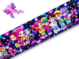 LBP07107 - Listón Estampado de 7,5 cm - Huntrix (por metro)