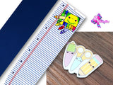 PXQ00407 - 1 Listón Estampado + 1 Listón Unicolor + 1 Resina para Moño