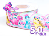 LBP06067 - Listón Estampado de 5,0 cm - Dinosaurios (por metro)