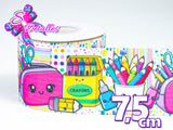 LBP07162 - Listón Estampado de 7,5 cm - Clases (por metro)